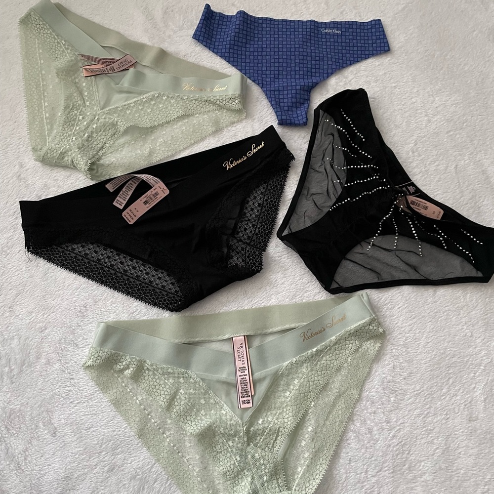 Victoria’s Secret 5 pairs& 1 Calvin Klein.